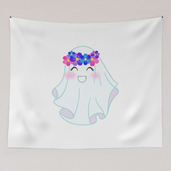 Item preview, Flower crown ghost designed and sold by ADHDthings.