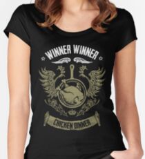 WINNER WINNER CHICKEN DINNER Women's Fitted Scoop T-Shirt