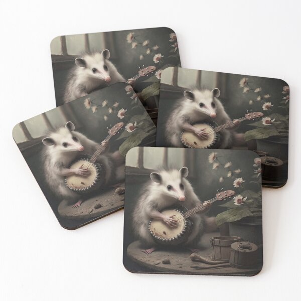 Item preview, Opossum playing banjo  designed and sold by fattim3.