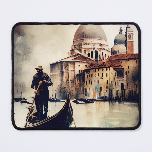 Item preview, "Venetian Serenade" Gondolier Art Print designed and sold by Paintings By Simon .