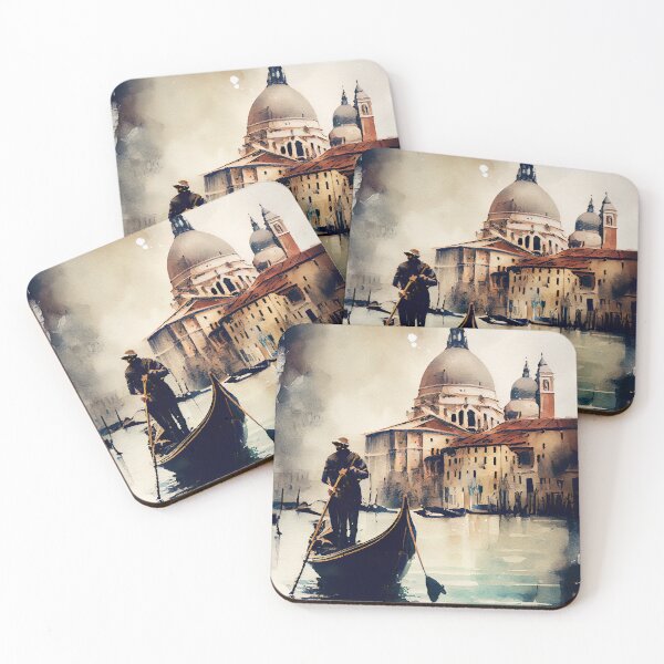 Item preview, "Venetian Serenade" Gondolier Art Print designed and sold by Paintings By Simon .