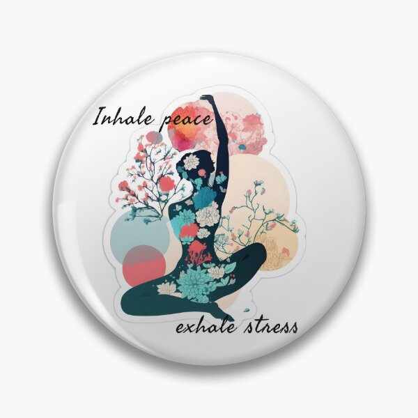 Item preview, Inhale peace, exhale stress, Namaste, YOGA designed and sold by VisualVibesVV.