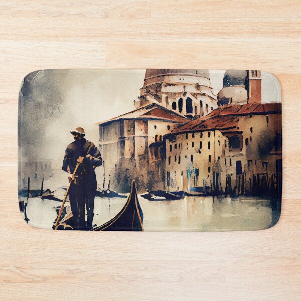 Item preview, "Venetian Serenade" Gondolier Art Print designed and sold by Paintings By Simon .
