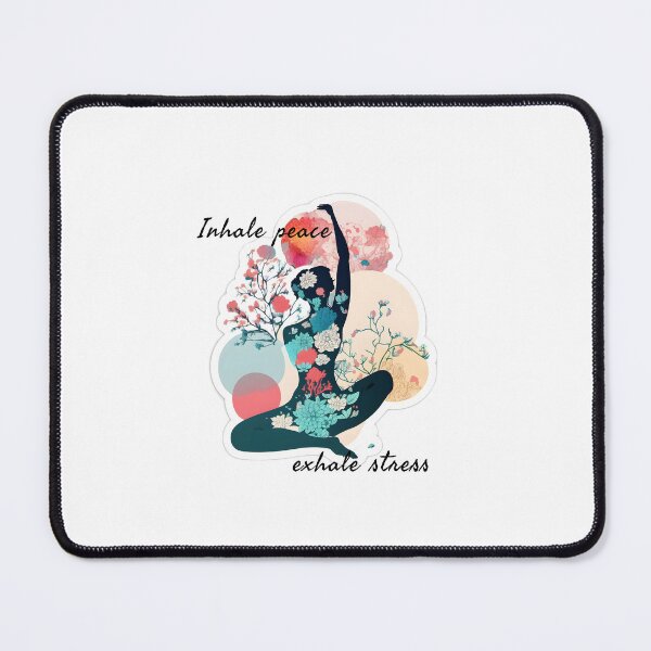 Item preview, Inhale peace, exhale stress, Namaste, YOGA designed and sold by VisualVibesVV.