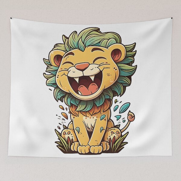 Item preview, Playful Smile Lion Sticker designed and sold by lkzart.