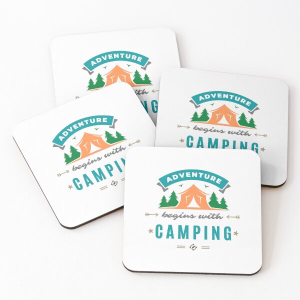 Item preview, Adventure Begins With Camping designed and sold by cadillacmt.