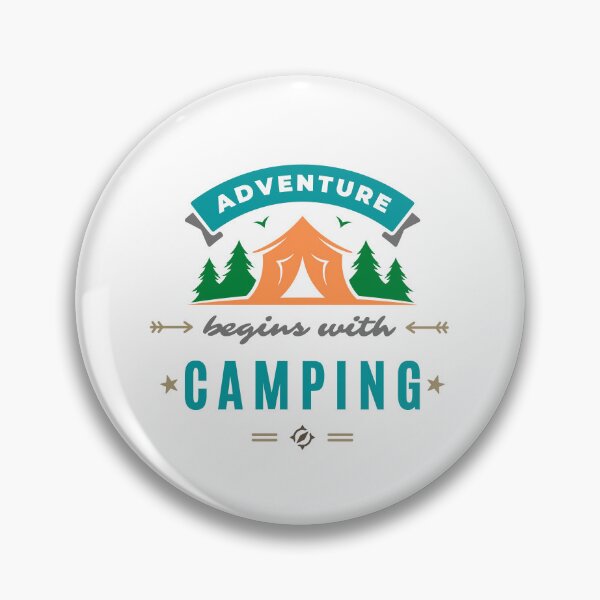 Item preview, Adventure Begins With Camping designed and sold by cadillacmt.