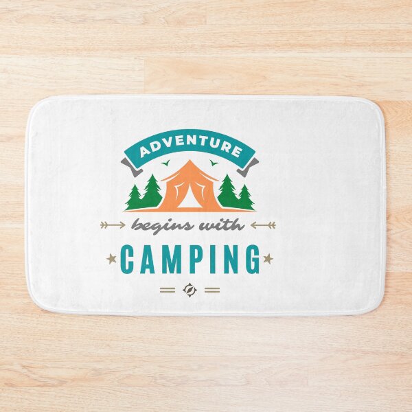 Item preview, Adventure Begins With Camping designed and sold by cadillacmt.