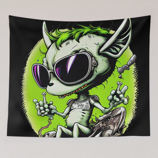 Item preview, Cool Relaxed Green Alien designed and sold by Piotrek0001.