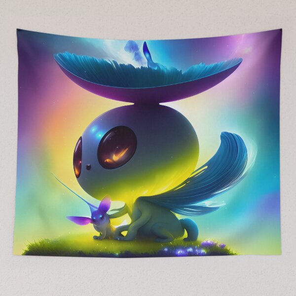 Item preview, Cosmic Cuteness: Adorable Aliens in a Colorful Galaxy designed and sold by EssonDigital.