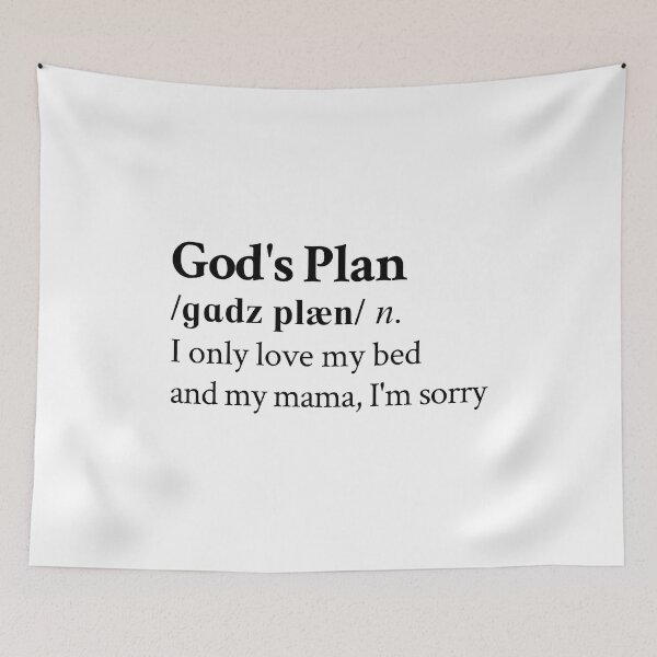 Item preview, God's Plan Aesthetic Quote Hip Hop Rap Lyrics designed and sold by StickTheSong.