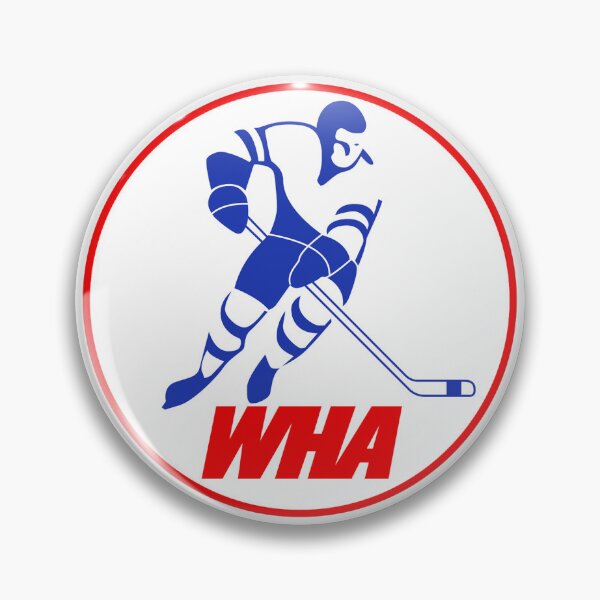 Item preview, World Hockey Association (WHA) Retro Logo designed and sold by Retrohockeyuk.