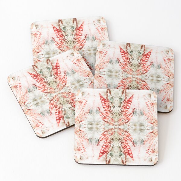 Item preview, Jerusalem Artichoke Eco Print Pattern Rusty Orange and Cream designed and sold by SpiritGifts.
