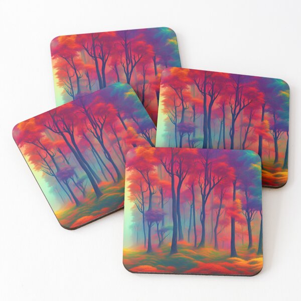 Item preview, Red trees in the forest designed and sold by brandway.
