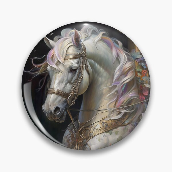 Item preview, Carousel Horse White with Flowers T-Shirt designed and sold by candiscamera.
