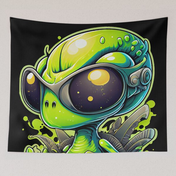 Item preview, Cool Relaxed Green Alien designed and sold by Piotrek0001.