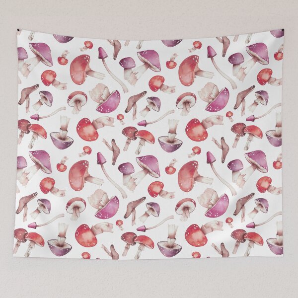 Item preview, Watercolor Mushrooms - Reds designed and sold by GinColorist.