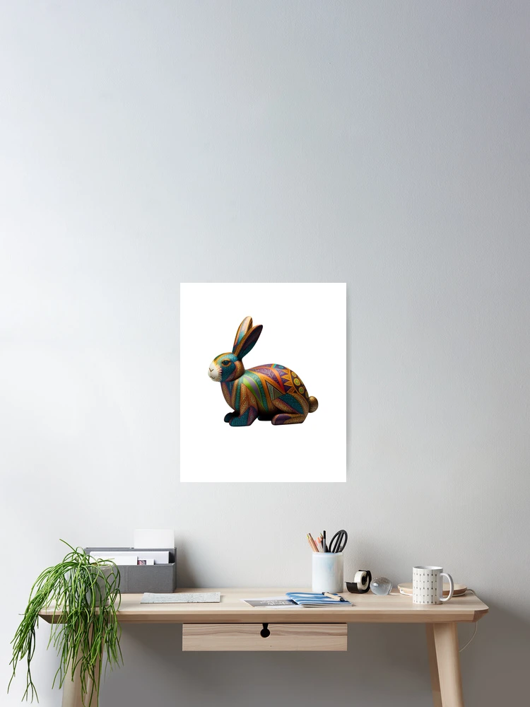 Thumbnail 2 of 3, Poster, Alebrije Rabbit designed and sold by GrumpyFella.