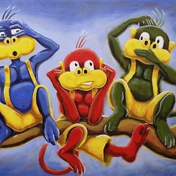 Artwork thumbnail, Three Wise Color Monkeys by etourist