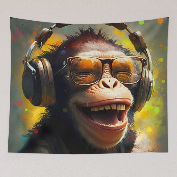 Item preview, Happy Music Monkey designed and sold by Apeful.