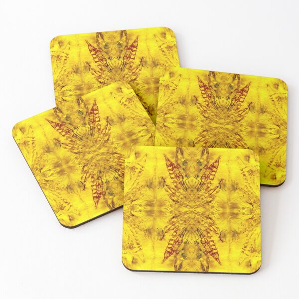 Item preview, Jerusalem Artichoke Eco Print Pattern Yellow Rusty Brown designed and sold by SpiritGifts.