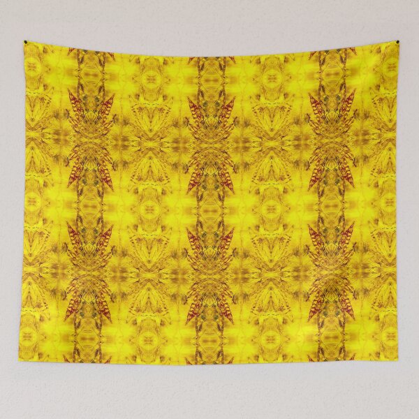Item preview, Jerusalem Artichoke Eco Print Pattern Yellow Rusty Brown designed and sold by SpiritGifts.