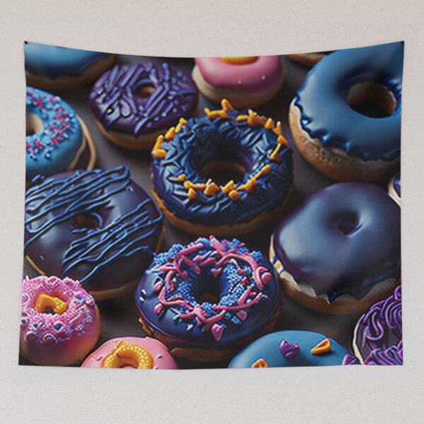 Artikelvorschau, Donut Mix mit viel blauer Glasur entworfen und verkauft von PadedoDesigns.
