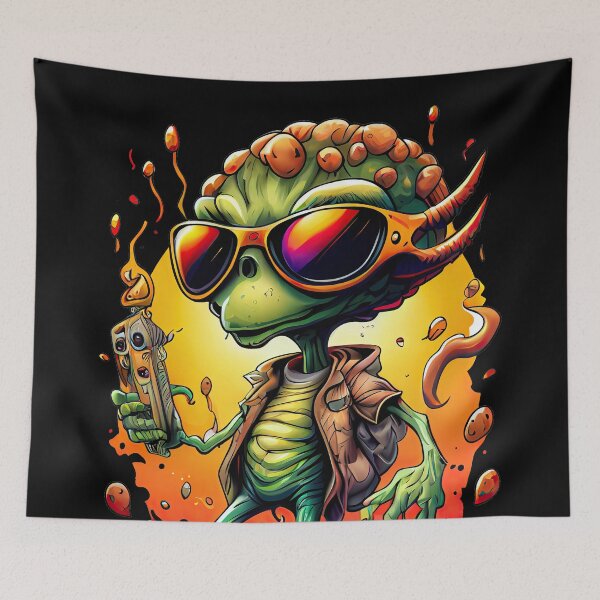 Item preview, Cool Relaxed Green Alien designed and sold by Piotrek0001.