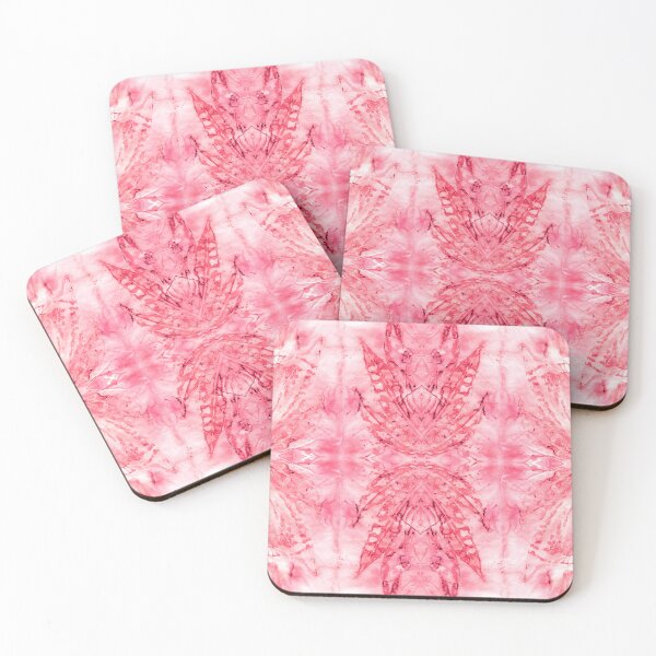 Item preview, Jerusalem Artichoke Eco Print Pattern Pink White designed and sold by SpiritGifts.