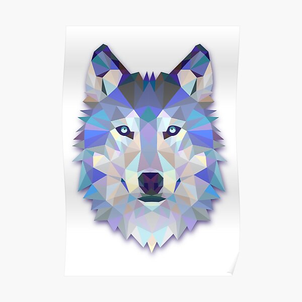 Premium Vector  Blue wolf head vector illustration