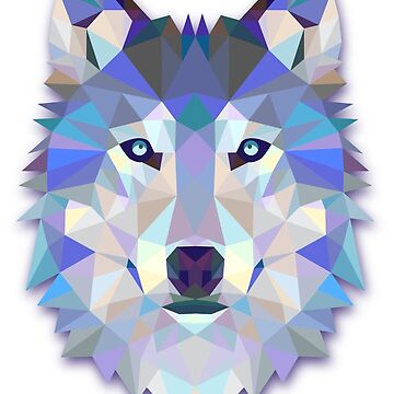 Artwork thumbnail, Cool Colorful Wolf by Twosided
