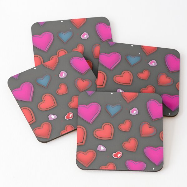 Artikelvorschau, Background of pink and red hearts entworfen und verkauft von brandway.