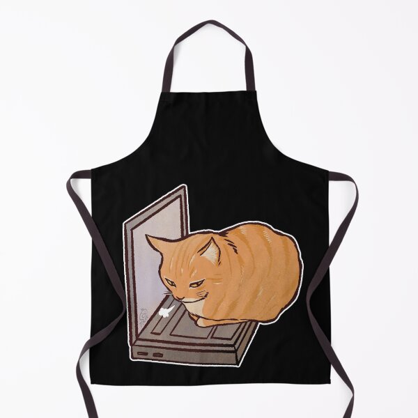 Item preview, Cheese Cat on Laptop | Funny Orange cat Work designed and sold by Golden Turtle Studio.