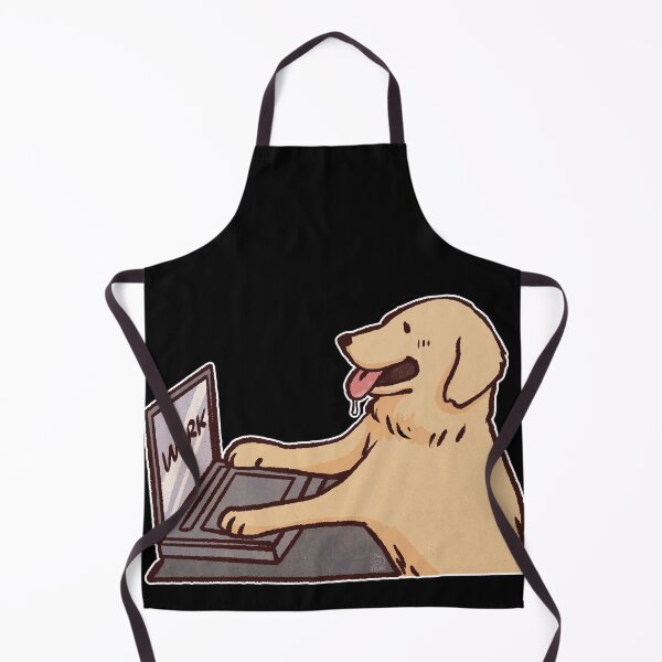 Item preview, Golden retriever working | Cute dog | Funny golden retreiver Work designed and sold by Golden Turtle Studio.