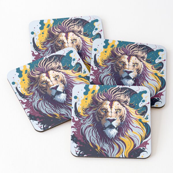 Item preview, Splash multicolored art a lion head. designed and sold by IuriiVlasenko.