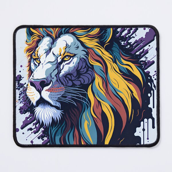Artikelvorschau, Splash multicolored art a lion head. entworfen und verkauft von IuriiVlasenko.