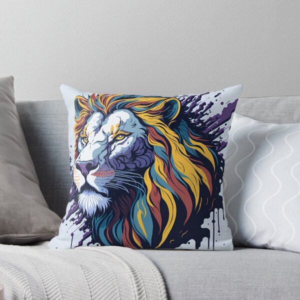 Aperçu de l'œuvre Splash multicolored art a lion head. créée et vendue par IuriiVlasenko.