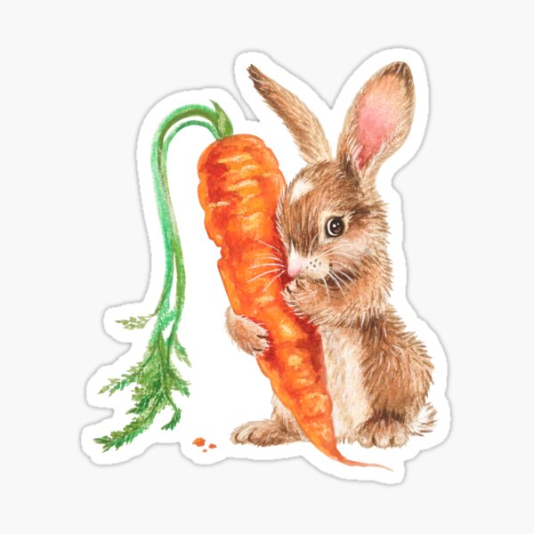 Bunny by Maria Tiqwah Sticker