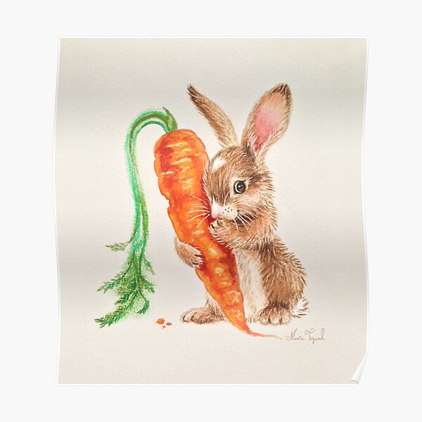 Bunny by Maria Tiqwah Poster