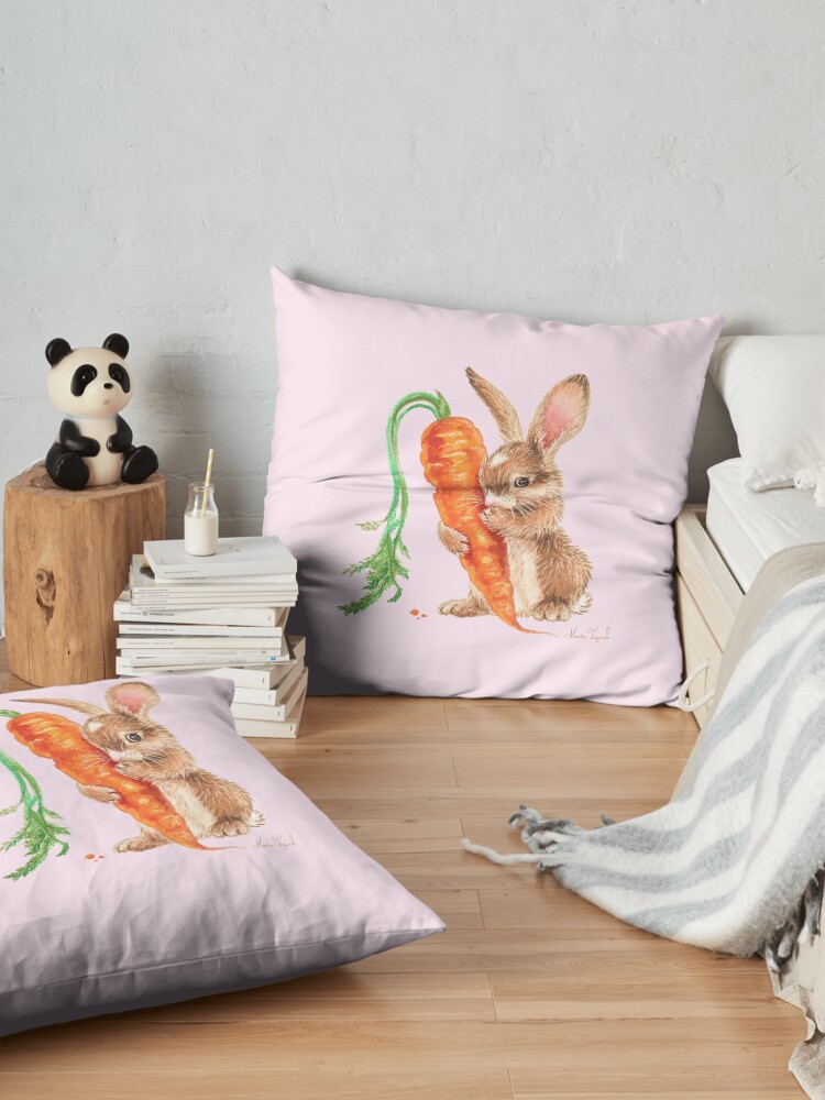 Alternate view of Bunny by Maria Tiqwah Floor Pillow