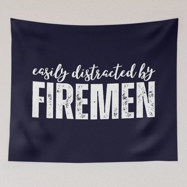 Item preview, Easily Distracted By Firemen Fire Trucks Firefighters Funny designed and sold by SunfullyYours.
