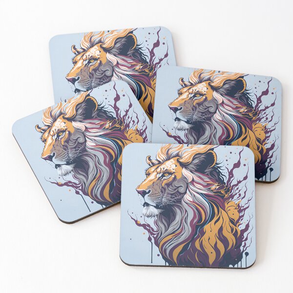 Item preview, Splash multicolored art a lion head. designed and sold by IuriiVlasenko.
