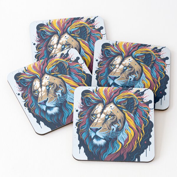 Item preview, Splash multicolored art a lion head. designed and sold by IuriiVlasenko.
