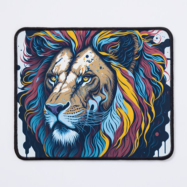 Artikelvorschau, Splash multicolored art a lion head. entworfen und verkauft von IuriiVlasenko.