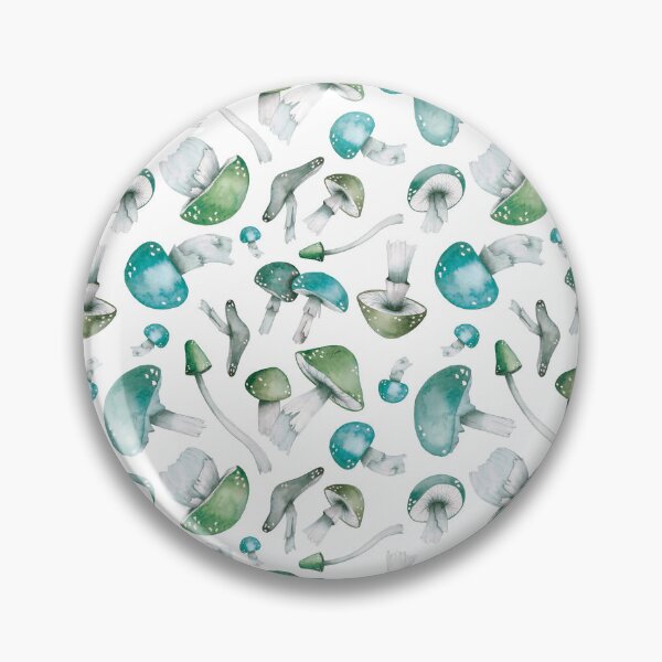 Item preview, Watercolor Mushrooms - Bluish designed and sold by GinColorist.