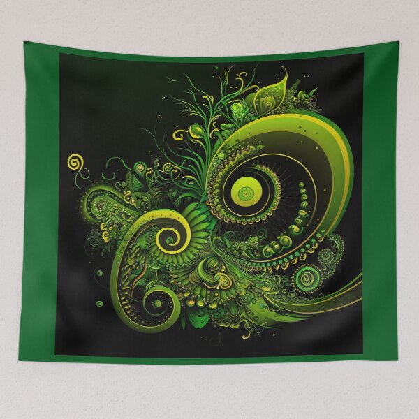 Item preview, Green Flower, Abstract Art designed and sold by WindCreation.