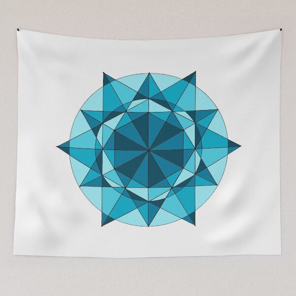 Artikelvorschau, BLAUES HEXAGON "Geometrische Arbeiten" entworfen und verkauft von Istvan Ocztos.