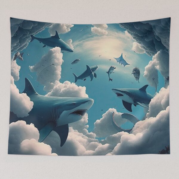 Item preview, Flying Sharks designed and sold by YourSpoty.
