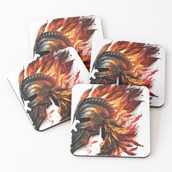 Item preview, Spartan Strong Mask with Hair Flame designed and sold by masphie.