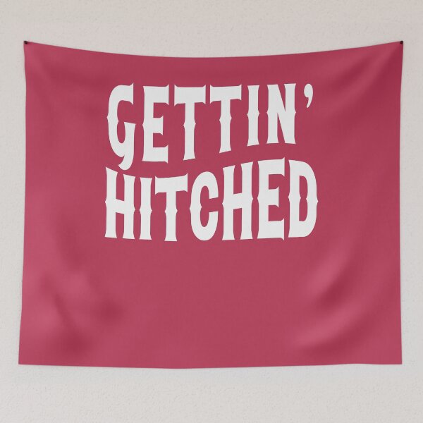 Item preview, Nashville Bachelorette Party Gettin' Hitched White Gift for Bride designed and sold by mysticblvd.